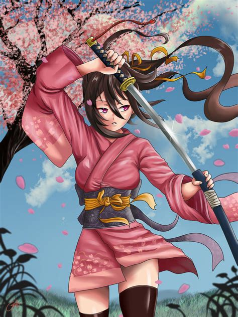 Samurai Girl By Kenndraw On Deviantart