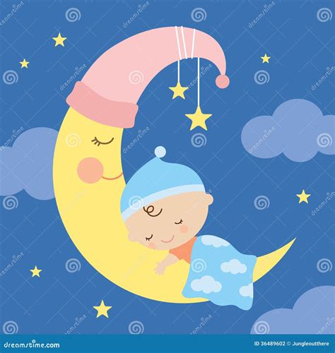 Sleeping Moon Cartoons Illustrations And Vector Stock Images 719843