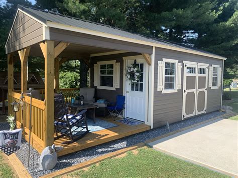 Check Out This Awesome Utility Playhouse This Large Porch Looks Like A