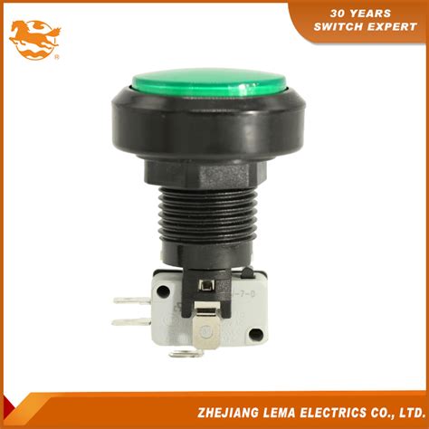 Electrical Green LED Illuminated Push Button Switch Pbs 004 China