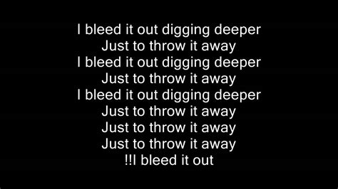 Linkin Park Bleed It Out Lyrics Youtube