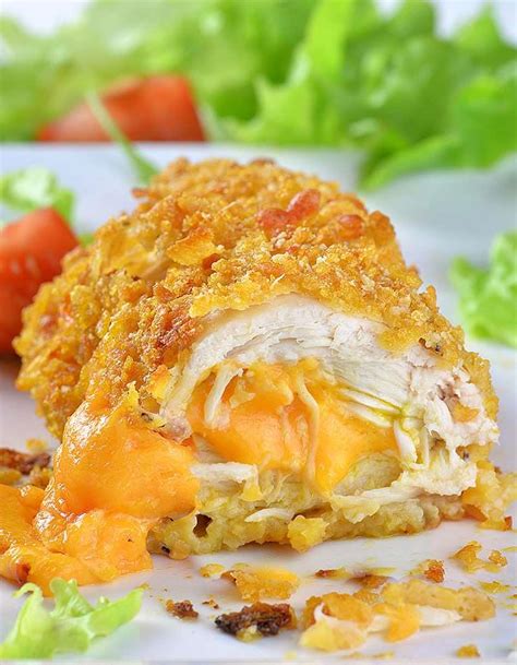 Crispy Baked Parmesan Chicken Chicken Stuffed With Cheddar Cheese