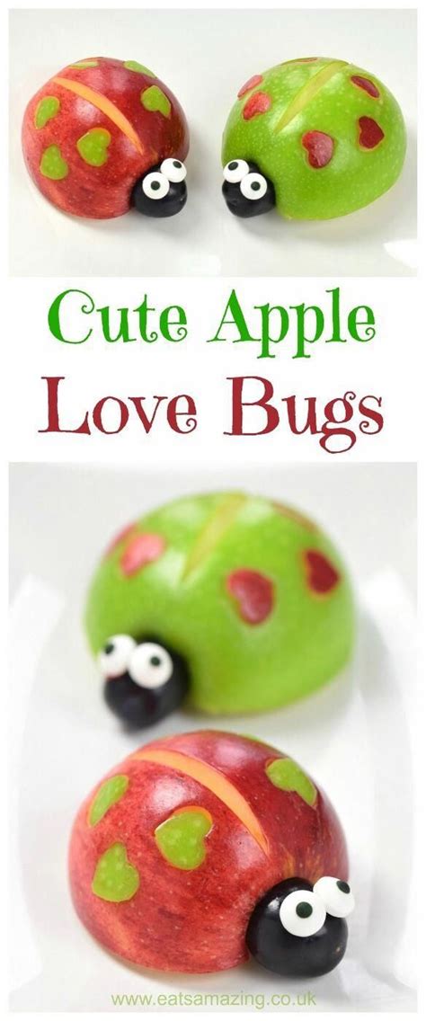 Healthy And Cute Snack For Kids Apple Love Bugs A