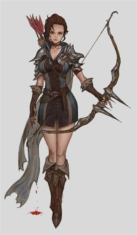 archer byung ju an female character design concept art characters female characters
