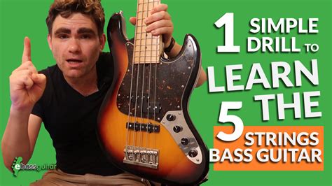 One Simple Drill To Learn The 5 String Bass Guitar Yt151 Ebassguitar Bass Guitar Lessons