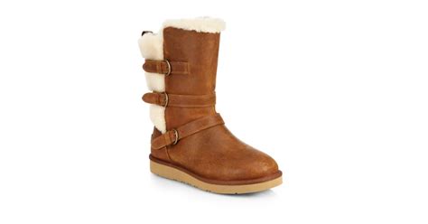 Ugg Becket Leather Mid Calf Boots Gisele Bundchen Buckle Boots At The Super Bowl 2018