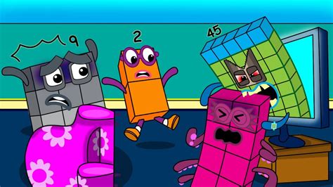 Omg Numberblocks 45 Becomes A Zombie Numberblocks Fanmade Coloring