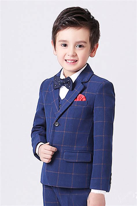 Little Boys Slim Fit Suit Long Sleeves Ring Bearer Suits R02 Ombreprom