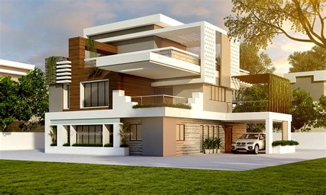 3d Exterior House Design By Thepro3dstudio Modern Homify