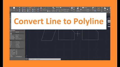 Autocad Basic Convert Line To Polyline Polyline To Line Youtube