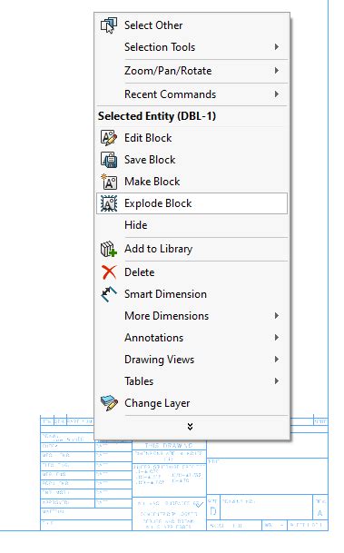 How To Save Sheet Format From Dwgdxf File Into Solidworks Ime Wiki