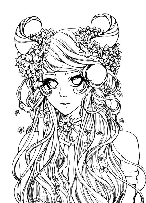 40 Anime Coloring Pages For Adults Online Evelynin Geneva