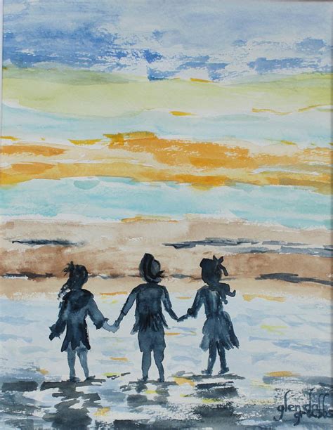 Sisters At Sunset Painting By Glenda Grubbs Pixels