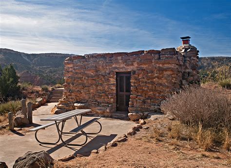 According to the website, restrooms and showers are located nearby. Palo Duro Canyon State Park Cabins (Cow Camp #1, 3 & 4 ...