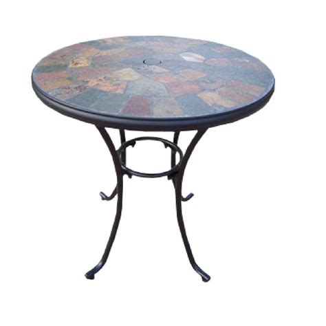 Oakland Living Stone Art 26 In Patio Bistro Table 77103 Cf The Home