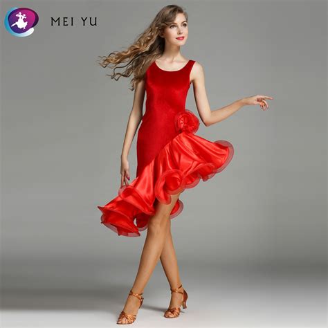Mei Yu My756 Latin Dance Dress Women Lady Adult Rumba Cha Cha Irregular