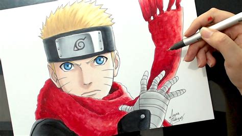 Speed Drawing Uzumaki Naruto The Last Naruto The Movie Youtube