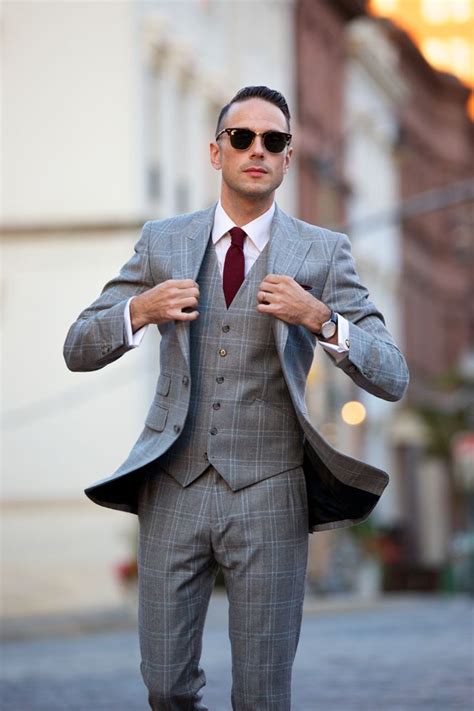 The Grey Plaid Three Piece Suit He Spoke Style Mens Outfits