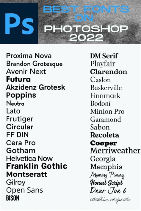 Best Fonts On Photoshop 2022 In 2022 Cool Fonts Photoshop Brandon