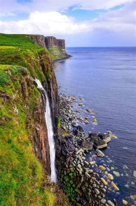Kilt Rock Coastline Cliff In Scottish Highlands Stock Photo Image Of