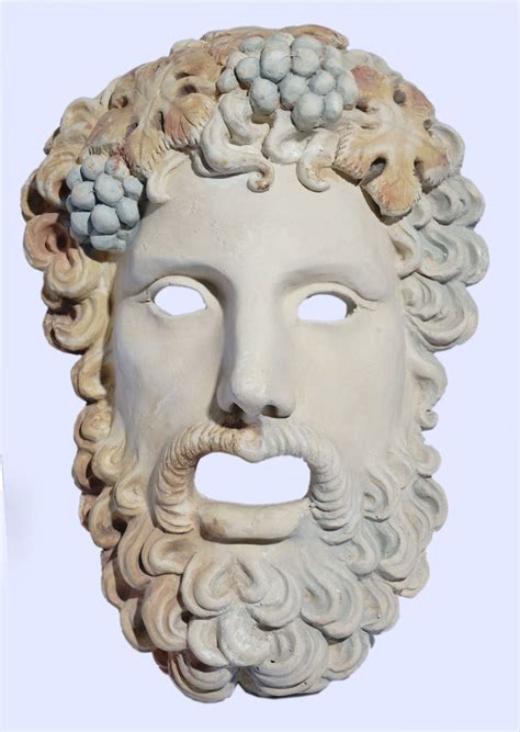 Dionysus Greek Plaster Mask Greek Drama Masks Ancient Greek Theatre