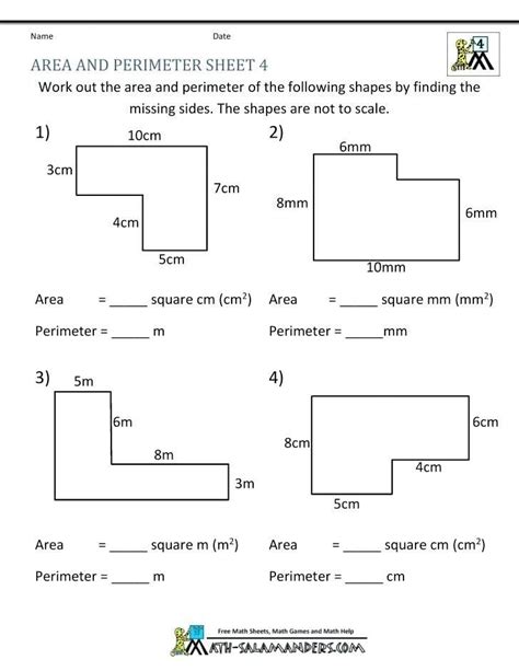 Perimeter Worksheets for 3rd Grade 3rd Grade Perimeter and area