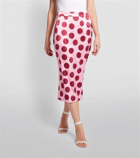 Dolce And Gabbana Silk Polka Dot Skirt Harrods Uk