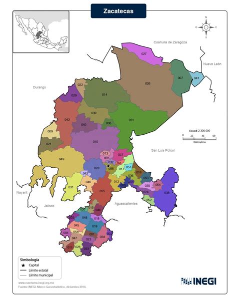 Mapa Del Estado De Zacatecas Con Municipios Mapas Para Descargar E