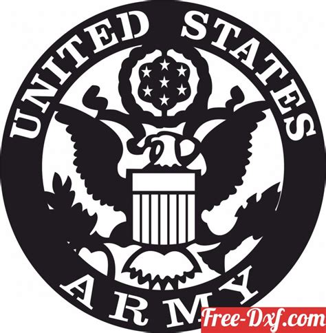 Download United States Army Logo 8jy7i High Quality Free Dxf File