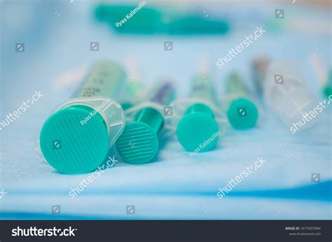 Sterile Syringes Medicine On Surgery Table Stock Photo 1677697984