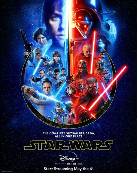 Four Decades Come Together In New Star Wars Saga Poster For Disney Plus Star Wars News Net