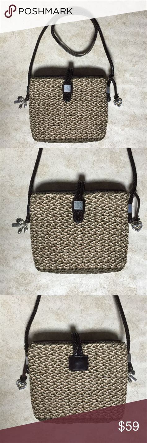 brighton straw and braided leather cross body leather crossbody braided leather leather