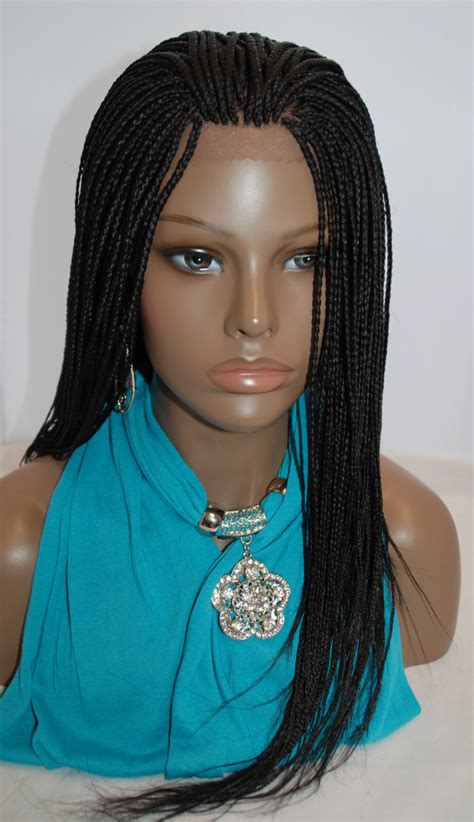 Braiding has been used to style and ornament human and animal hair for thousands of. Fully hand braided lace front wig Micro Braids Color 2 in 18