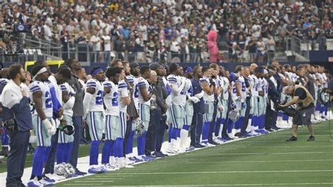 Cowboys Players Ponder Kneeling During National Anthem Kneeling