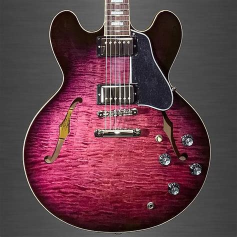 Gibson Es Figured Electric Guitar Purple Burst Reverb