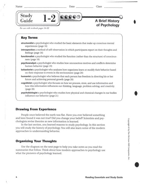 Psychology 12 Worksheet 1 2