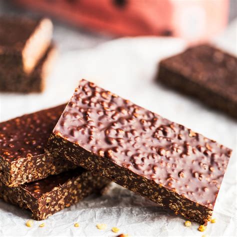 No Sugar Added Gluten Free Quinoa Crunch Chocolate Bars Bake Believe