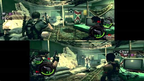 Resident Evil 5 Co Op Splitscreen Hd Chris Redfield And Sheva Alomar