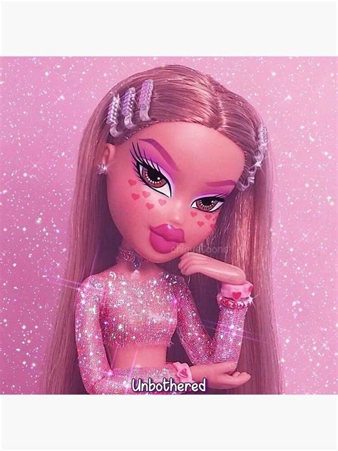 Unbothered Brat Doll Sticker By Glitteryhearts In Pink Aesthetic