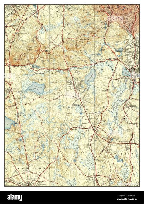 Blue Hills Massachusetts Map 1941 131680 United States Of America