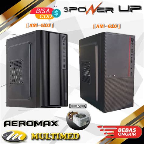 Jual Casing Pc Komputer Micro Atx Itx Power Up Aeromax 510 610 New