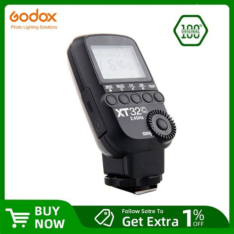 godox xt32c hss 1 8000s build in 2 4g wireless power control flash trigger for canon xt32c