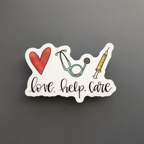 Love Help Care Sticker Nursing Wallpaper Medical Wallpaper