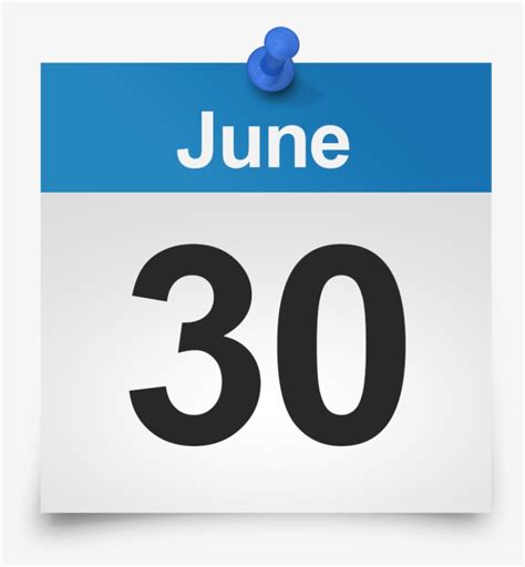 June 30 Calendar Icon Png Free Transparent Png Download Pngkey