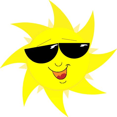 Cool Sun Wearing Sunglasses Emoji Cartoon Vector Clipart Friendlystock