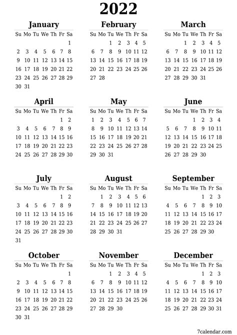 Free 2022 Calendars In Pdf Word Excel 56 Off