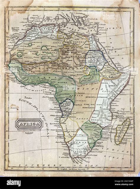 18 19th Century Old Vintage Map Of Africa Stock Photo Alamy