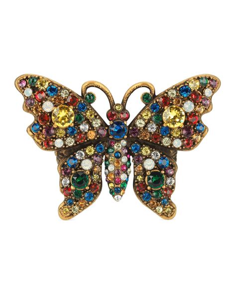Gucci Crystal Studded Butterfly Ring Save 16 Lyst