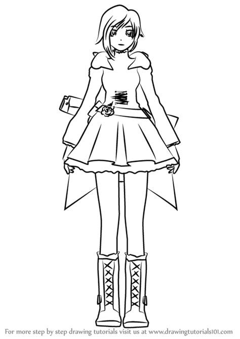 Learn How to Draw Ruby Rose from RWBY (RWBY) Step by Step : Drawing