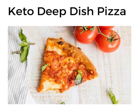 Keto Deep Dish Pizza Keto Recipes